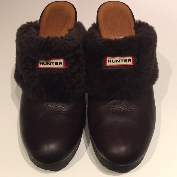 Hunter Sheepskin & leather mule - Picture 2 of 6